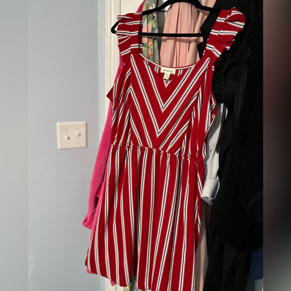 Monteau Mini Dress w/cap Sleeves